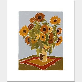 Still Life with Sunflowers Posters and Art